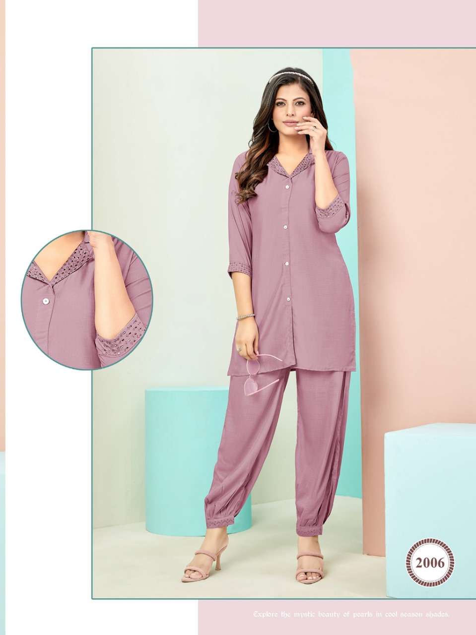 SOPHIA VOL 2 CHINON FABRIC AFGANI STYLIST HANDWORK CO ORD SET BY S3FOREVER BRAND 2006